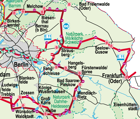 Übersichtskarte Etappen