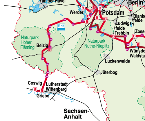 Übersichtskarte Etappen