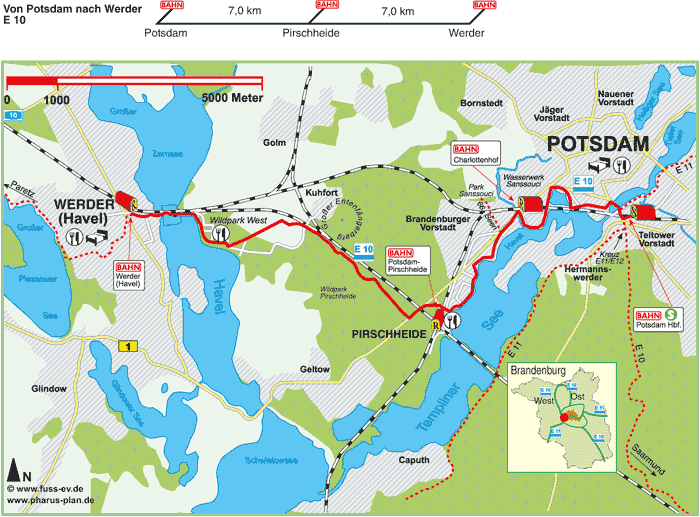 Potsdam  –  Pirschheide  –  Werder