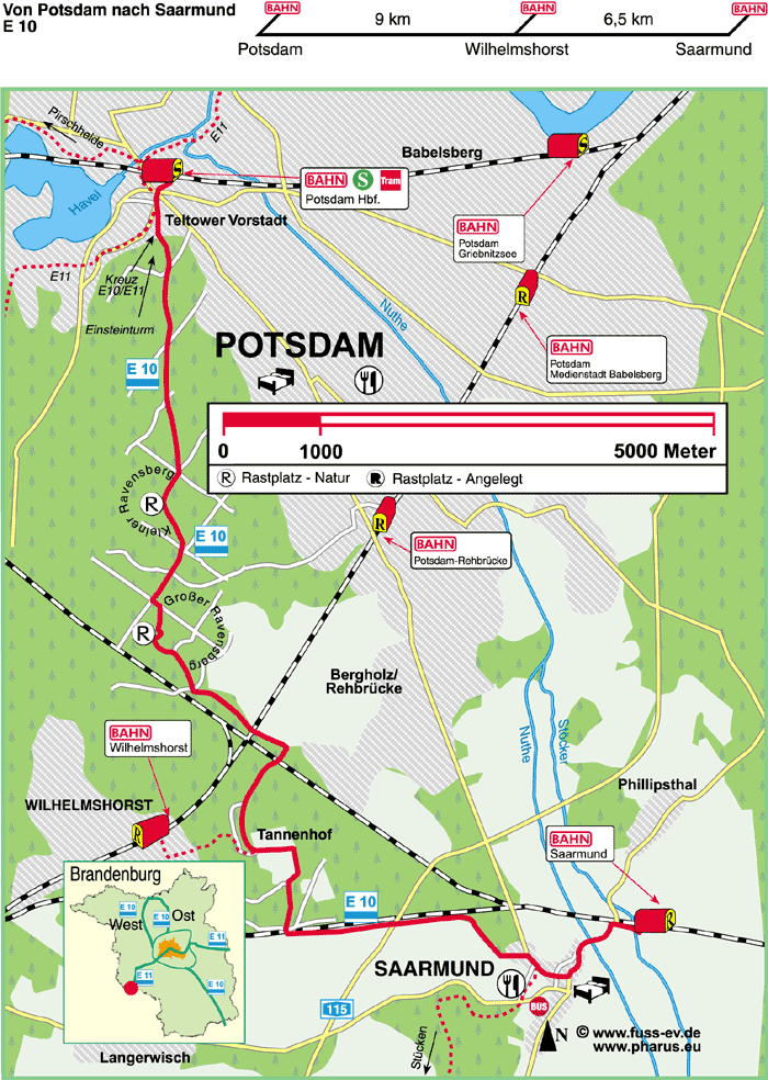 Potsdam  –  Wilhelmshorst  –  Saarmund