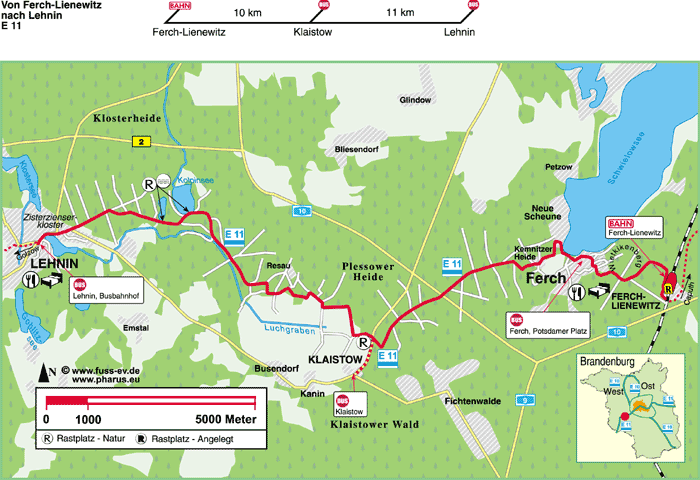 E11: Ferch-Lienewitz  –  Klaistow  –  Lehnin