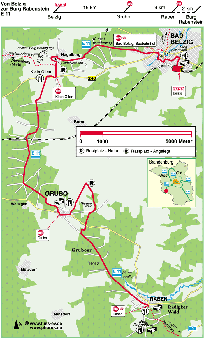 Bad Belzig  –  Grubo  –  Raben  –  Burg Rabenstein