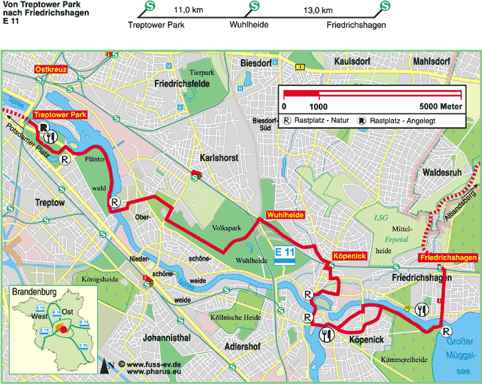 E11: Treptower Park  –  Wuhlheide