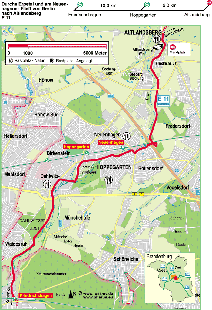 E11: Berlin Friedrichshagen  –  Hoppegarten/Neuenhagen