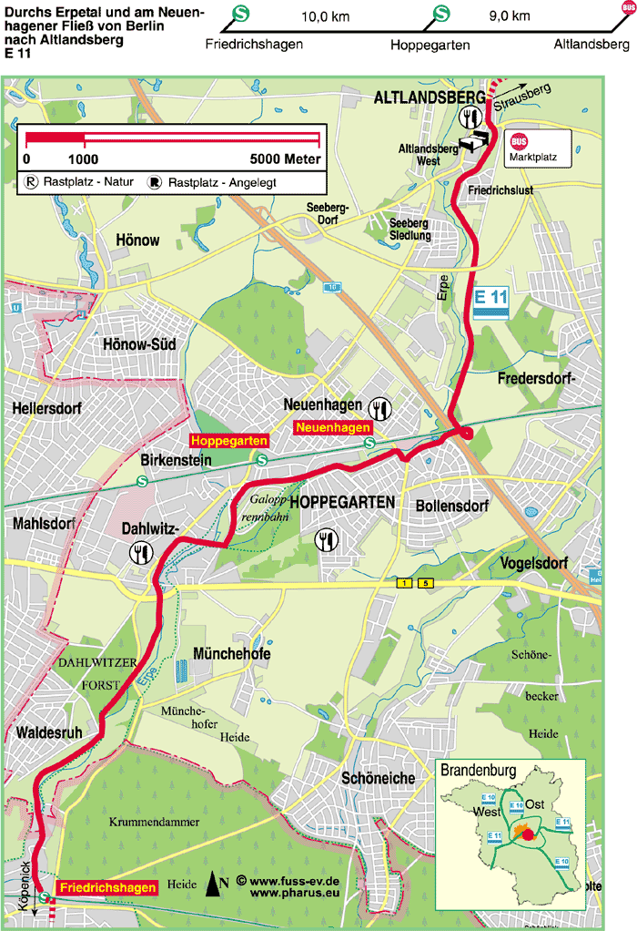 Berlin Friedrichshagen  –  Hoppegarten/Neuenhagen