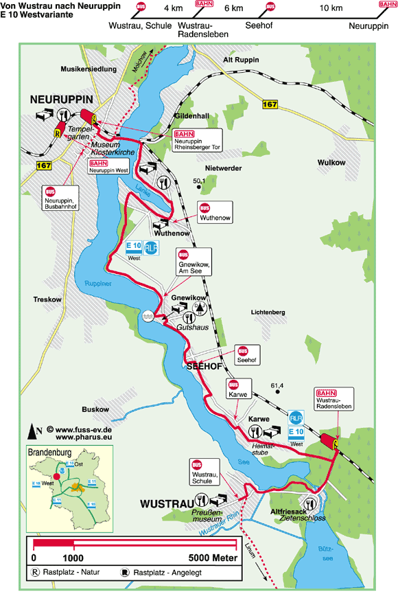 Wustrau, Schule  –  Wustrau-Radensleben  –  Seehof  –  Neuruppin